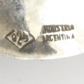 veche brosa  " Hojas ", din argint. " Hojas " Argentina cca 1950